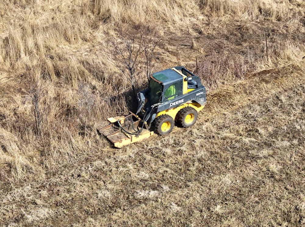 Efficient Brush Clearing with Skid Steer Mower in Arcadia